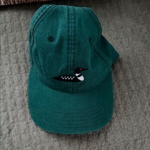 Baseball Cap with Embroidered Loon